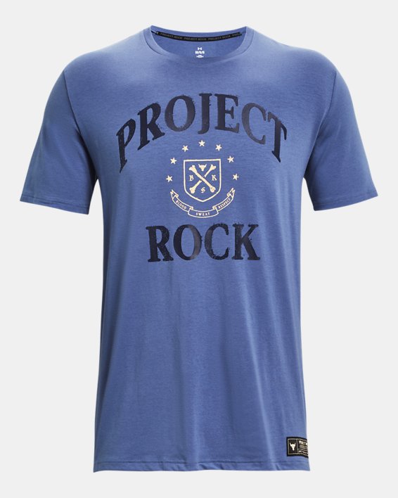 男士Project Rock ST短袖T恤 in Blue image number 4